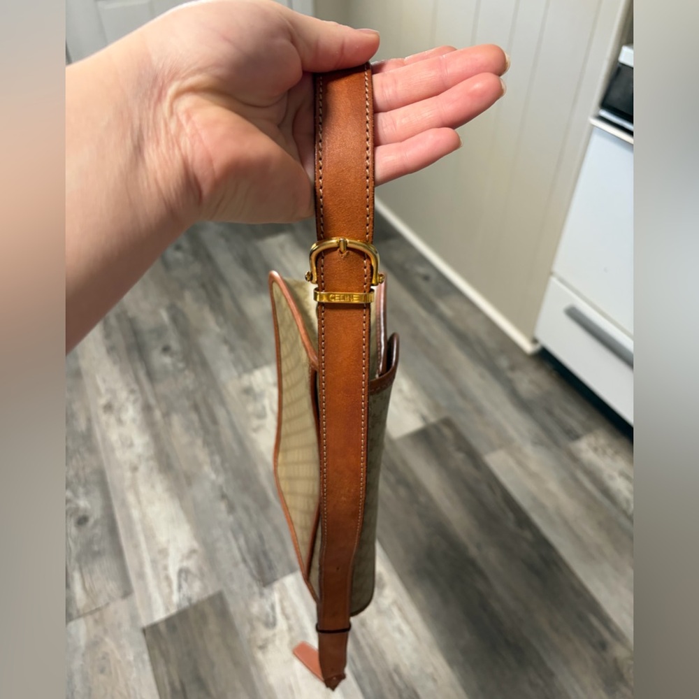 Celine Tan and Brown Crossbody Bag - Picture 10 of 13